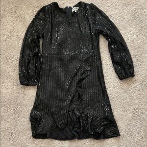 Grace Karin Black Sequin Kids Casual Dress